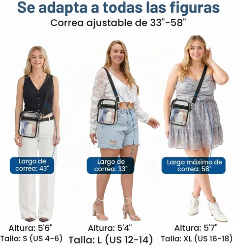 Vista 7 de PACKISM Clear Purse for Stadium Events - Clear Concert Bag for Women Negro