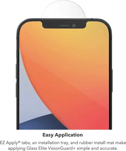 Vista 6 de ZAGG InvisibleShield Glass Elite+ Plus - Protector de pantalla para iPhone 12, iPhone 12 Pro, iPhone 11 y iPhone XR, vidrio templado más fuerte