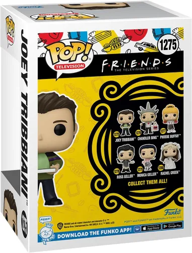 Vista 3 de Funko POP! TV: Friends - Joey Tribbiani con pizza - Figura de vinilo coleccionable - Idea de regalo - Producto oficial - para niños y adultos - Fans