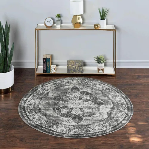 Vista 87 de Unique Loom, colección Sofía - Alfombra de la colección Salle Garnier (4' 1" x 6' 1", turquesa/azul, rectangular)