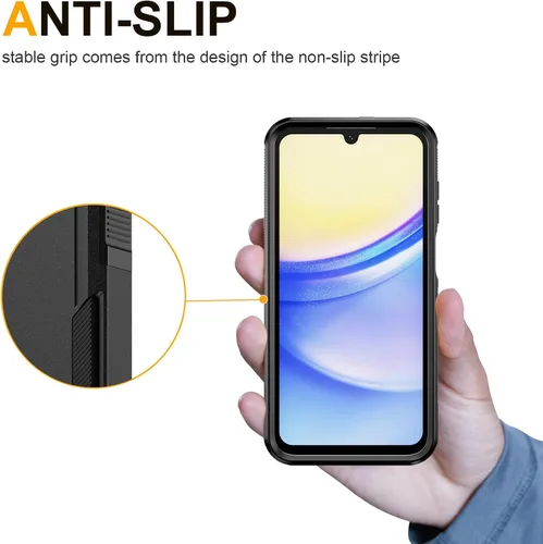 Vista 5 de jaroco para Samsung Galaxy A15 5G Funda para teléfono con [1 pieza de película anti-mirones] [a prueba de golpes] [a prueba de caídas]