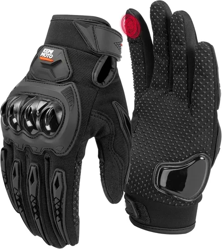 Vista 8 de KEMIMOTO - Guantes de motocicleta para hombres/mujeres, guantes de bicicleta de tierra con pantalla táctil y protección contra deslizamientos