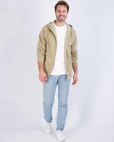 Vista 4 de Paquete de 3 sudadera con capucha de manga larga y cremallera completa para hombre, chaqueta atlética (disponible en tallas grandes y altas)