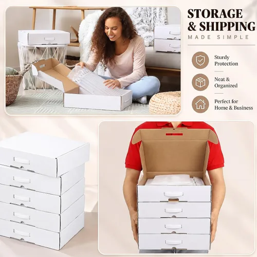 Vista 5 de Dunzoom Paquete de 10 cajas de envío para laptop con bolsas inflables para Blanco