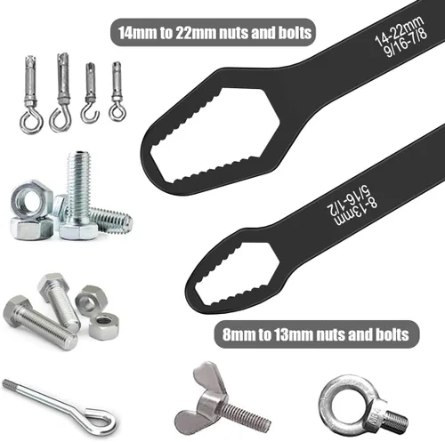 Vista 2 de Juego de 4 llaves Torx universales de 5/16 a 7/pulgadas, llave Torx de doble cabeza, ajustable, autoapretable, herramientas de mano, llave