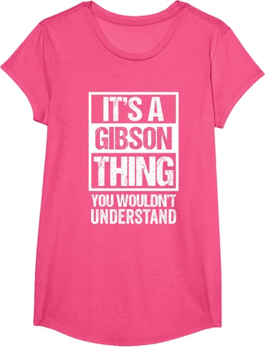 Vista 64 de It's A Gibson Thing You would Not Understand - Camiseta con nombre familiar, Negro, S