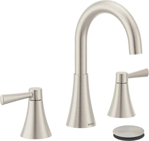 Vista 14 de Moen 84022BZG Ronan - Grifo de baño central de 2 manijas, color dorado Bronce dorado