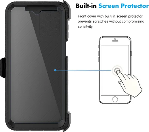Vista 4 de Njjex Funda resistente para Moto G 5G 2023, para Motorola G 5G 2023 con funda de clip para cinturón, protector de pantalla integrado resistente a