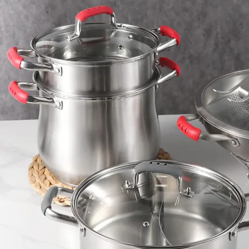 Vista 5 de Tofficu Fundas de silicona resistentes al calor, paquete de 6 fundas antiquemaduras para una cocción segura y un agarre cómodo en asas de utensilios