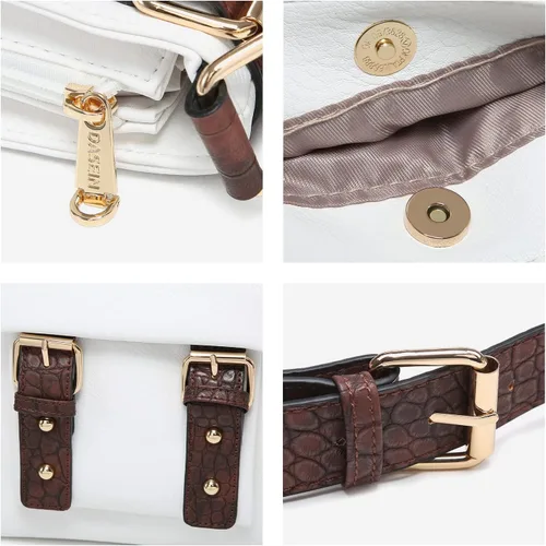 Vista 6 de Dasein Bolsos cruzados ligeros para mujer, de cuero vegano suave, bolso de mensajero, bolso de hombro, bolso de viaje