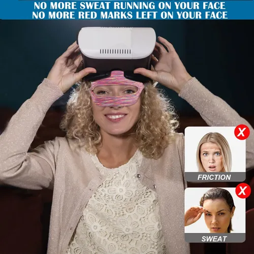 Vista 4 de IYTYIR VR Eye Mask Face Cover Breathable Sweat Band Designed Adjustable Sizes Padding with Virtual Reality Headsets for VR Workouts,Oculus Quest 2