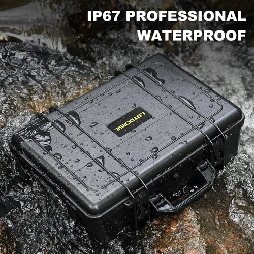 Vista 4 de LOTOCASE Estuche rígido para compresor de aire compatible con el inflador de neumáticos DEWALT 20V MAX DCC020IB, bolsa de transporte