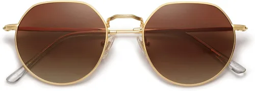Vista 31 de SOJOS Gafas de sol polarizadas redondas de polígono para mujeres y hombres, retro, clásicas, vintage, Panto octogonales, SJ1157