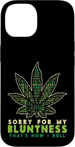 Vista 4 de iPhone 16 Sorry Bluntness How I Roll Weed Cannabis 420 THC Stoner Gift Case
