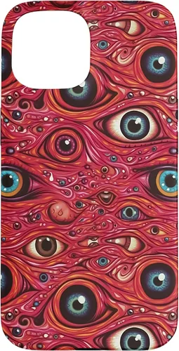 Vista 6 de iPhone 13 Weirdcore Dreamcore Horror Trippy psicodélico Estuche de globos oculares