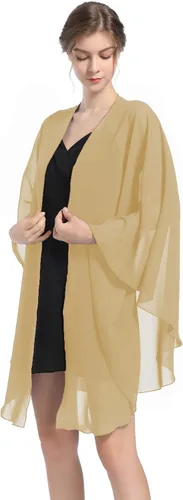 Vista 3 de Baoqiya Chales y envolturas de gasa para fiesta de boda, bufanda para mujer, vestido de noche nupcial en vestidos de ocasiones especiales