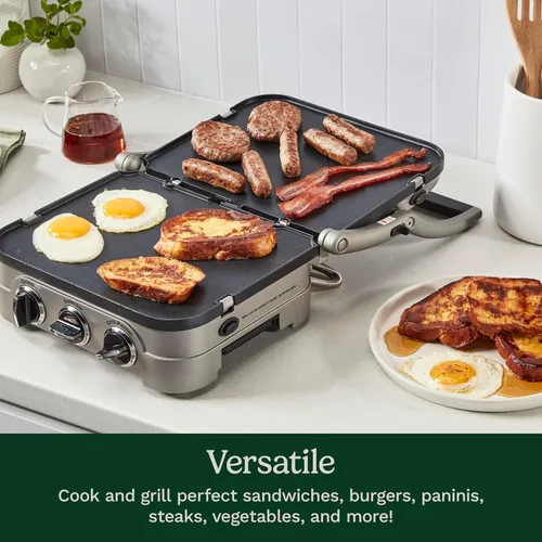 Vista 7 de Cuisinart Panini - Plancha 5 en 1 de 1500 W, apta para lavavajillas