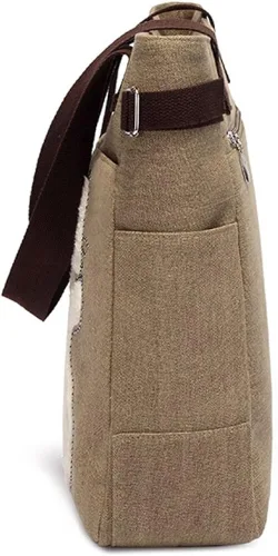 Vista 3 de Myosotis510 Bolso de mano de lona para parejas con gatos