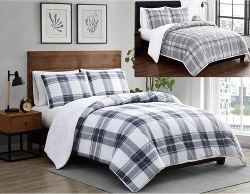 Vista 6 de Cannon Cozy Teddy - Manta de poliéster azul y crema, 1 pieza, 50 x 70 pulgadas, a cuadros, 100% poliéster, para hombres y mujeres, certificado