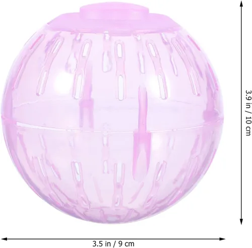 Vista 3 de POPETPOP Pelota de ejercicio para hámster, 3 piezas de plástico de 3.54 pulgadas, juguetes para correr para animales pequeños, reduce