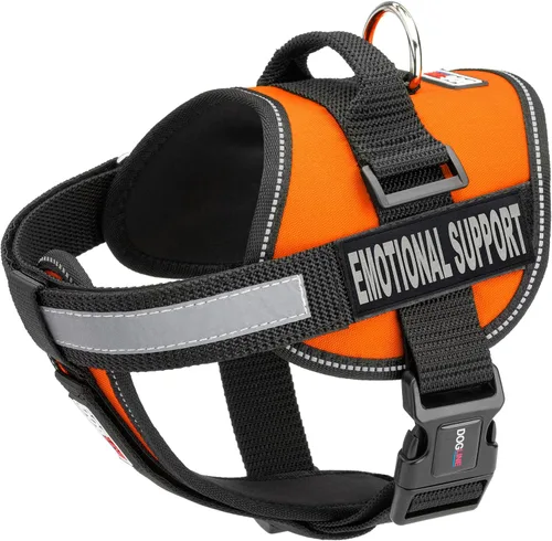 Vista 11 de Dogline Unimax - Arnés de chaleco multiusos Unimax para perros y 2 parches de soporte emocional extraíbles con respaldo de velcro