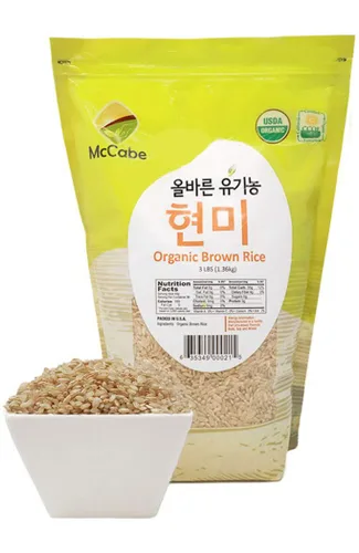 Vista 3 de McCabe Arroz integral orgánico, 3 libras (48 onzas), orgánico certificado por USDA, producto de Estados Unidos, CCOF