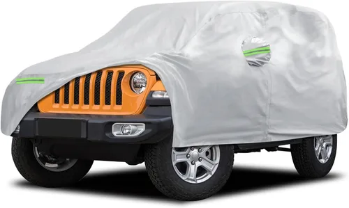 Vista 47 de Migaven Car Cover Custom Fit for Jeep Wrangler 2 Door 1987-2026 JK JL CJ YJ TJ, Waterproof Rain Sun Protection with Door Zipper & Inner Cotton