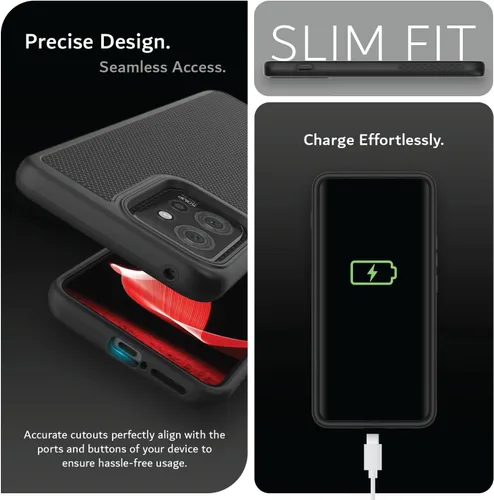 Vista 6 de TUDIA DualShield Grip - Funda protectora diseñada para Motorola ThinkPhone (2023), [MergeGrip] de doble capa a prueba de golpes, delgada, de grado