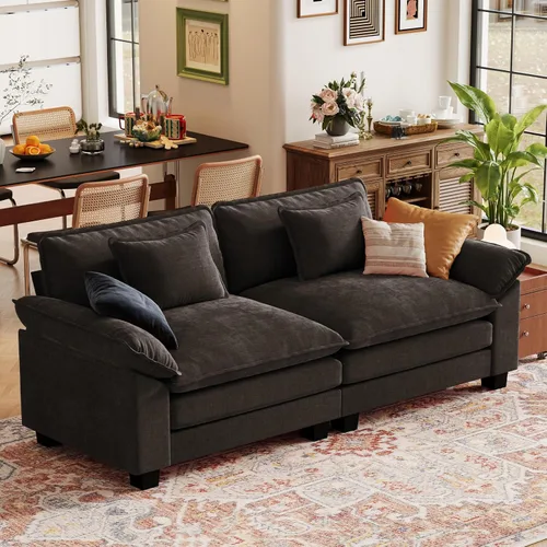 Vista 53 de CDCASA Silla de acento de gran tamaño de 50'' con otomana Asiento extra ancho y profundo estilo sofá nube para sala de estar, dormitorio, rincón