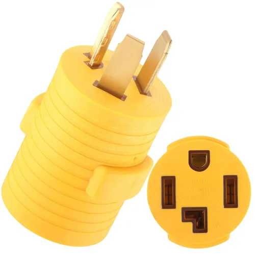 Vista 12 de Kanayu Adaptador de Secadora de 30 Amperios Compatible con Nema 6-50p a 10-30r Adaptador de Enchufe Macho de 3 Clavijas a Receptáculo Hembra de 3