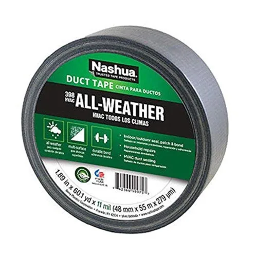 Vista 10 de Nashua 398 Cinta adhesiva de grado profesional, 60 yardas de largo x 1-1/2" de ancho, color plateado