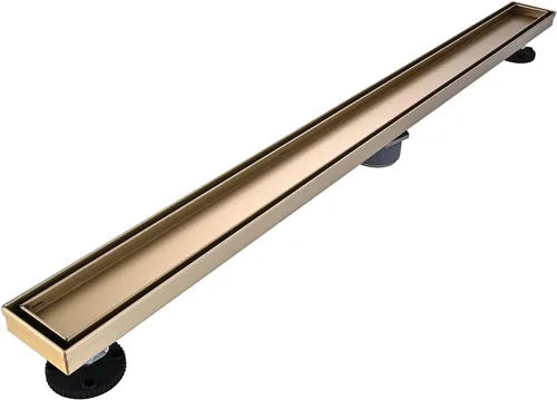 Vista 11 de AVSIILE Desagüe Lineal para Piso de Ducha, Oro Cepillado 12 Pulgadas Acero Inoxidable 304 Kit de Desagües de Baño, Desagüe de Zanja Rectangular