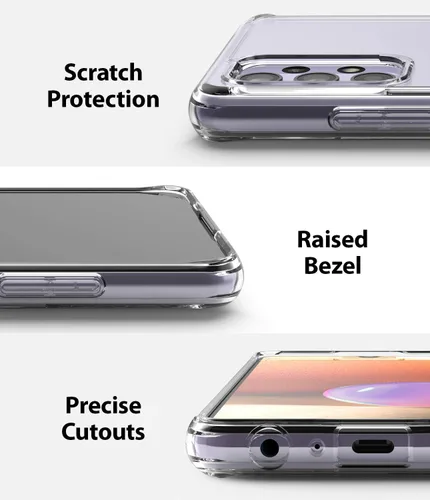 Vista 6 de Ringke Fusion - Funda compatible con Samsung Galaxy A32 4G, parte trasera de policarbonato transparente, a prueba de golpes, suave, flexible, TPU