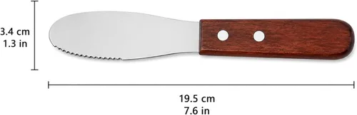Vista 4 de Cuchillos de cocina anchos de acero inoxidable para untar mantequilla y queso para sándwiches