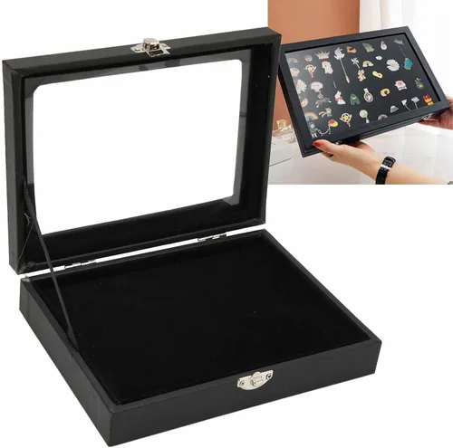 Vista 3 de Caja de sombra de medallas, a prueba de polvo, práctica, multiusos, duradera, transparente, para joyería (S) 15.7 pulgadas