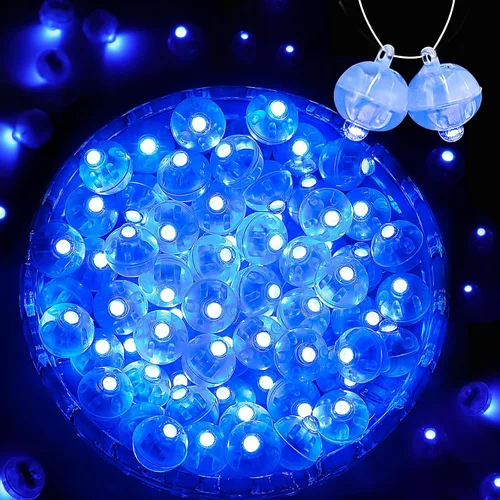 Vista 11 de 50 mini luces LED, globos de luz LED para decoraciones de fiesta, luces de fiesta de neón para linterna de papel, huevos de Pascua, fiesta de Rojo