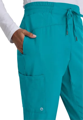 Vista 5 de Barco One Pantalón deportivo, pantalón quirúrgico de altura media, con tejido elástico de 4 vías y 3 bolsillos, para mujer
