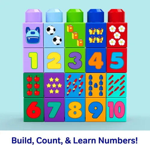 Vista 3 de MEGA BLOKS First Builders Build & Count Bus - Bloques de juguete para niños
