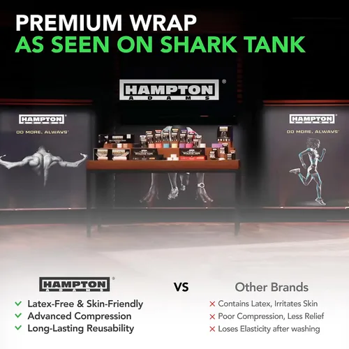 Vista 6 de Hampton Adams Como se ve en Shark Tank Vendaje elástico original (paquete de 6) Paquete de varios tamaños Vendaje de compresión de algodón