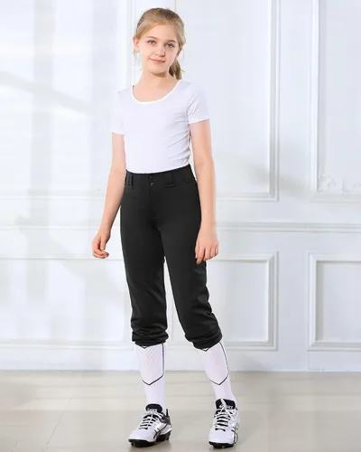 Vista 6 de Pantalón de béisbol para niñas Stelle, pantalones de softball para niñas, pantalones de béisbol para niños, pantalones de fastpitch con bolsillos