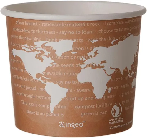 Vista 19 de Eco-Products, Inc Recipientes para sopa con diseño del mundo, Mixto, 1000