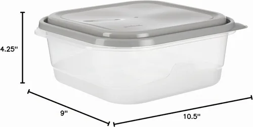 Vista 9 de GoodCook EveryWare - Recipiente cuadrado extra grande para almacenamiento de alimentos, paquete de 2, sin BPA