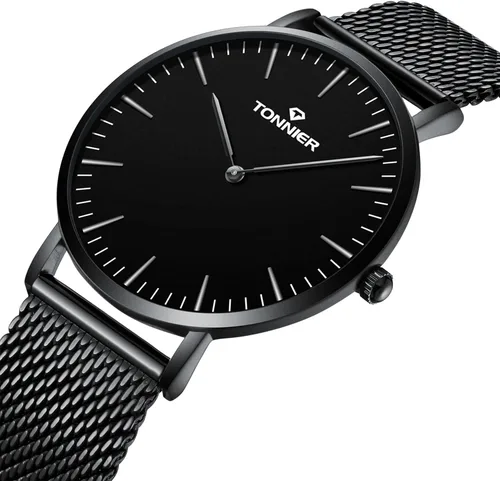 Vista 2 de RUIWATCHWORLD Men's Analog Quartz Watch Men Ultra-Thin Dial Watches Stainless Steel Waterproof Fashion Wrist Watch