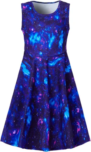 Vista 23 de BFUSTYLE - Vestido de verano sin mangas con estampado floral para niñas de 4 a 15 años Regreso a la escuela 01
