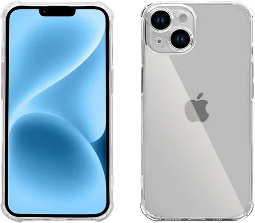 Vista 3 de Funda de TPU suave transparente para iPhone 13, borde elevado de la lente Funda transparente suave de TPU/silicona con recortes precisos