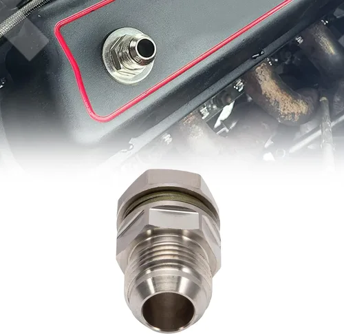 Vista 4 de Adaptador de tapón de drenaje de bandeja de aceite Turbo 10AN Sustituye a 315-04301-010/31504301010 Atornillado, taladro y apriete Hierro