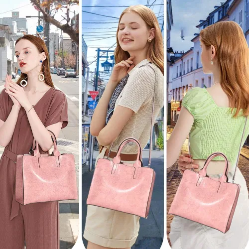 Vista 6 de Xiazuo Bolsos Hobo para mujer, bolso cuadrado de piel sintética para mujer, con correa ajustable