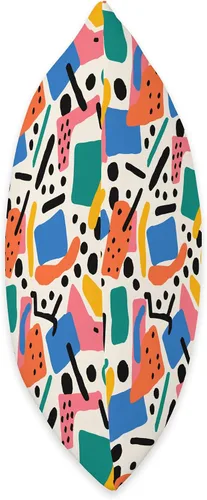 Vista 2 de 8 Twenty Three Modern Abstract Pattern Art Designs Almohada estilo Memphis de los años 80 y 90, diseño geométrico retro, 16 x 16 pulgadas, multicolor