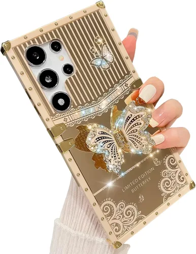 Vista 73 de Funda Rectangular de Lujo Femenina Compatible con iPhone 16 Pro Max Diseñada con Soporte de Anillo de Diamante con Función de Atril