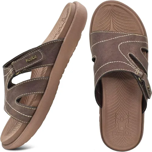 Vista 2 de KuaiLu - Sandalias ortopédicas de moda para mujeres, ligeras, tipo tenis deportivos, con plantilla de goma suave. Sandalias con cierre tipo slip-on